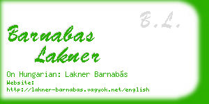 barnabas lakner business card