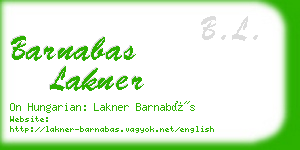 barnabas lakner business card